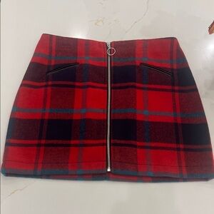 Plaid Red and Black Women's Skirt Size L